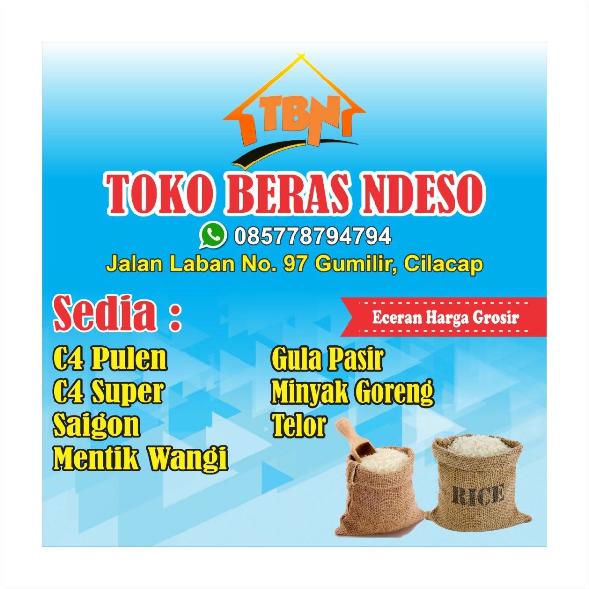 Beras Ndeso: Rasa Tradisional, Harga Terjangkau di Cilacap